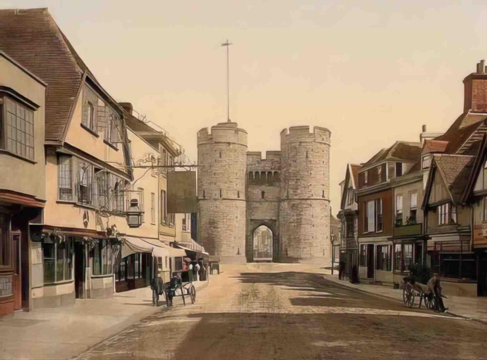 Kent Canterbury West Gate Vintage A4 Photo Print