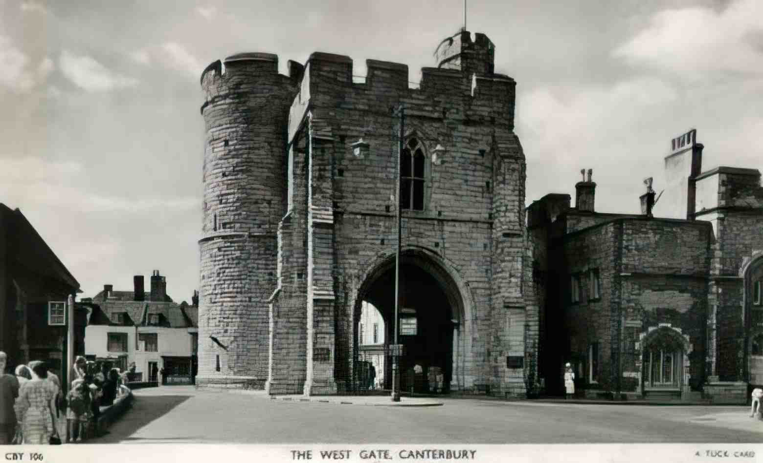 Kent Canterbury West Gate c1960 Vintage A4 Photo Print
