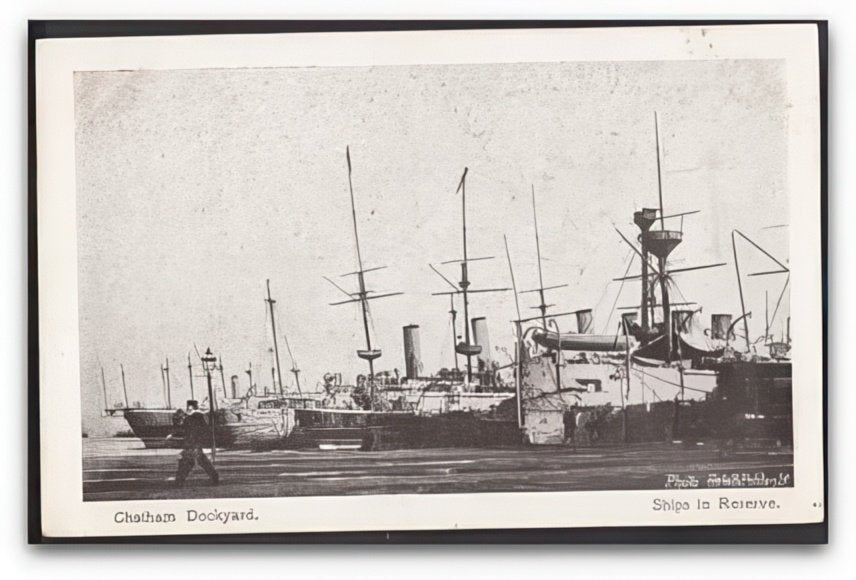 Kent Chatham Dockyard Naval Ships In Reserve Vintage A4 Photo Print