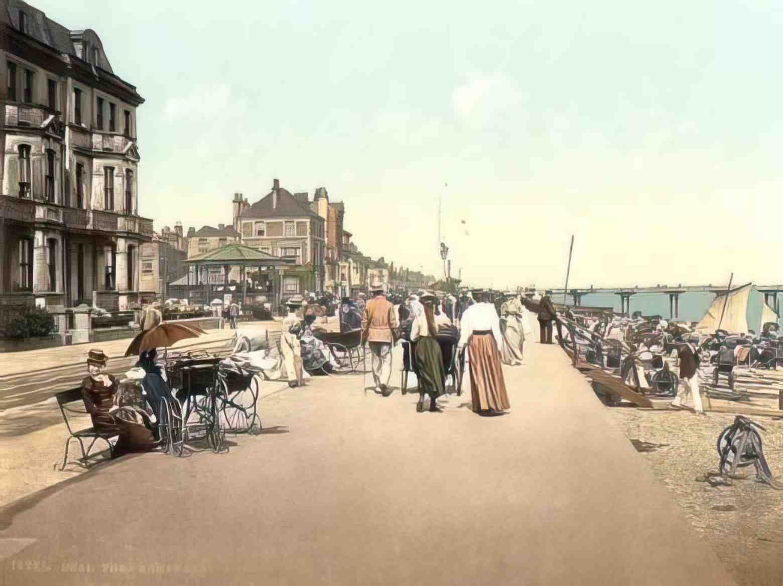 Kent Deal Promenade Vintage A4 Photo Print