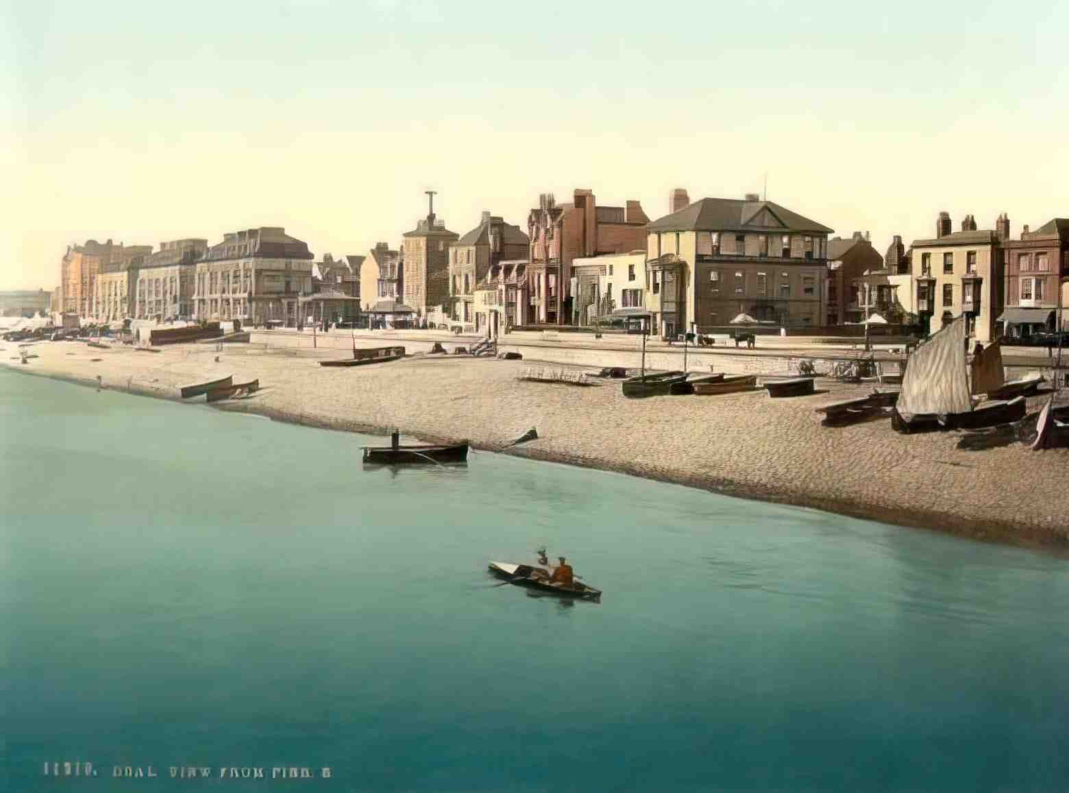 Kent Deal view from Pier East Vintage A4 Photo Print
