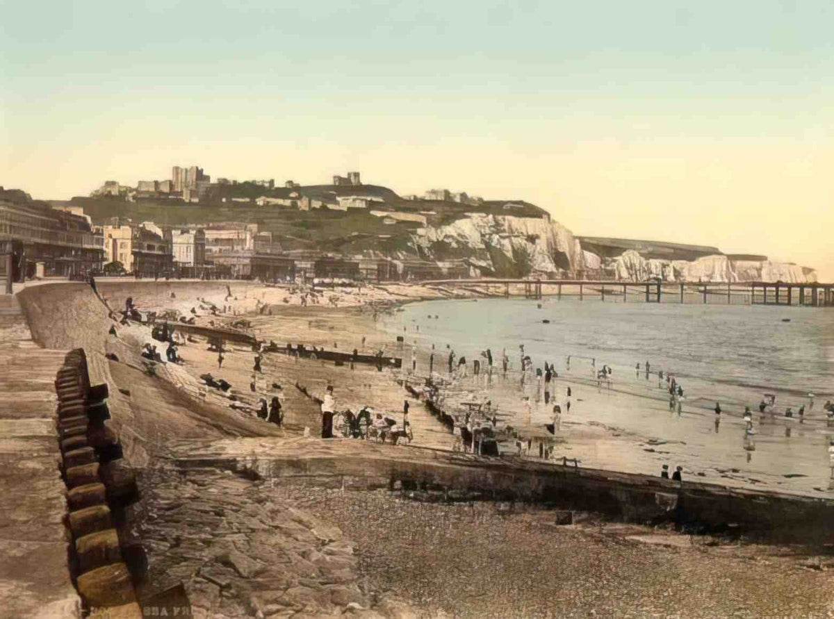 Kent Dover Sea Front Vintage A4 Photo Print