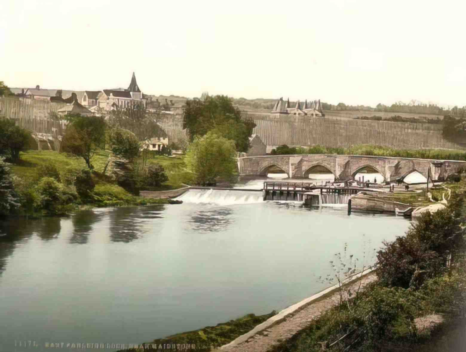 Kent East Farleigh Lock Vintage A4 Photo Print