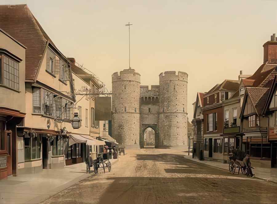 Kent England 343 Vintage A4 Photo Print