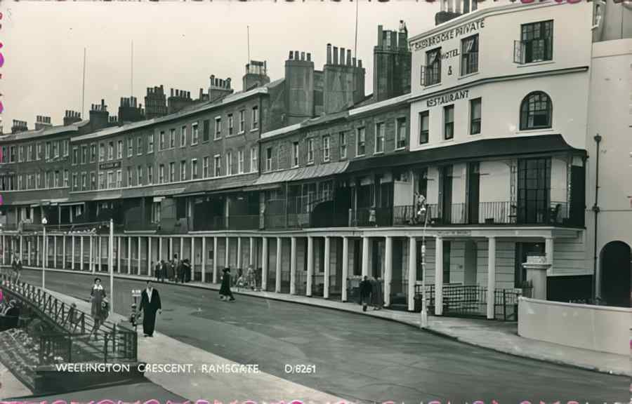 Kent England Wellington Crescent Ramsgate Vintage A4 Photo Print