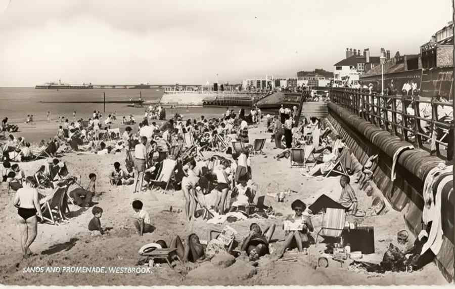 Kent England Westbrook Sands Vintage A4 Photo Print