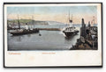 Kent Folkestone Harbour Arrival Of The Steamer Boat Early 1902 Vintage A4 Photo Print