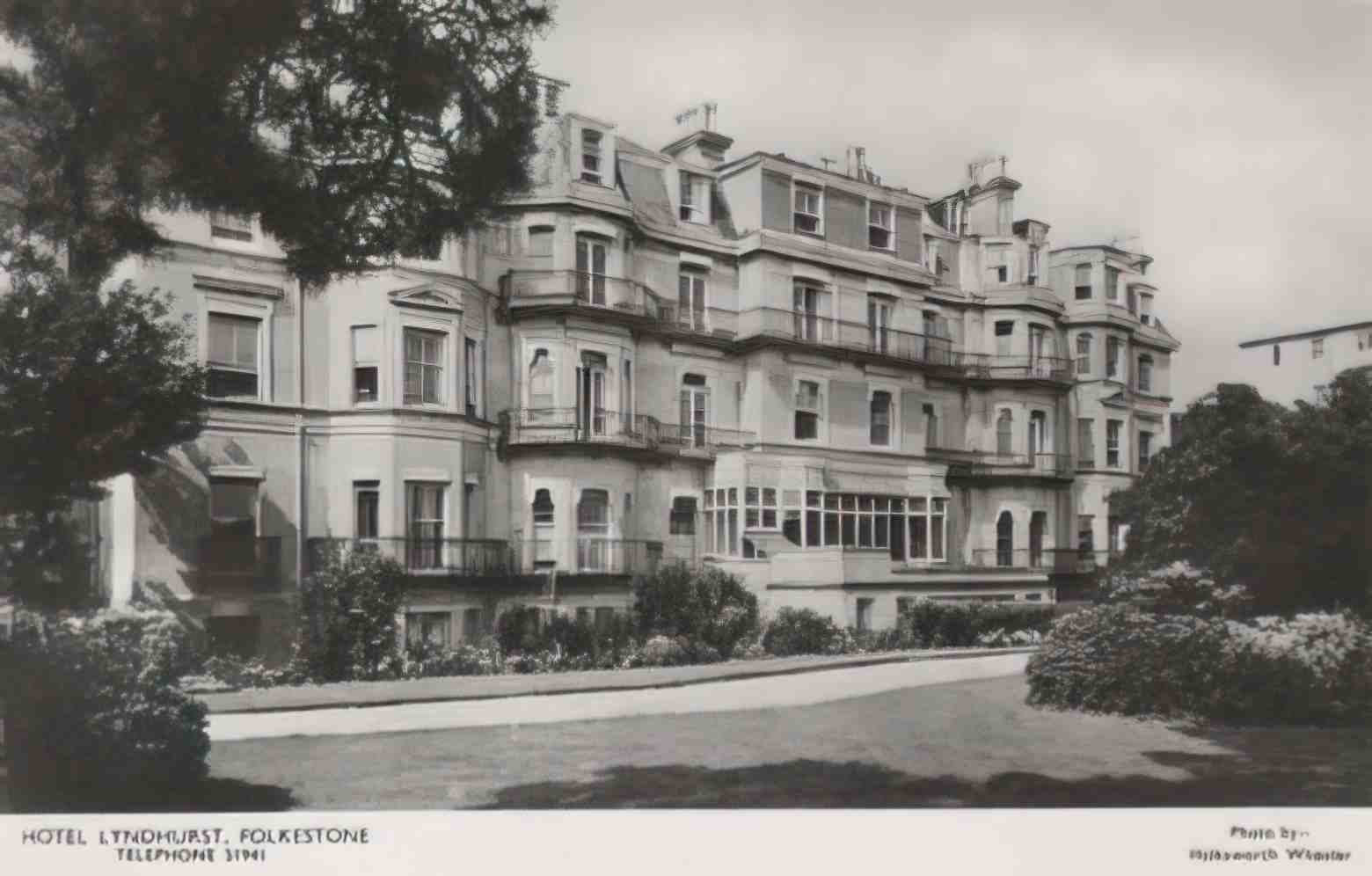 Kent Folkestone Hotel Lyndhurst Vintage A4 Photo Print