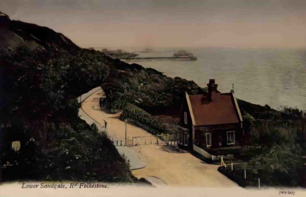 Kent Folkestone Lower Sandgate Road Vintage A4 Photo Print