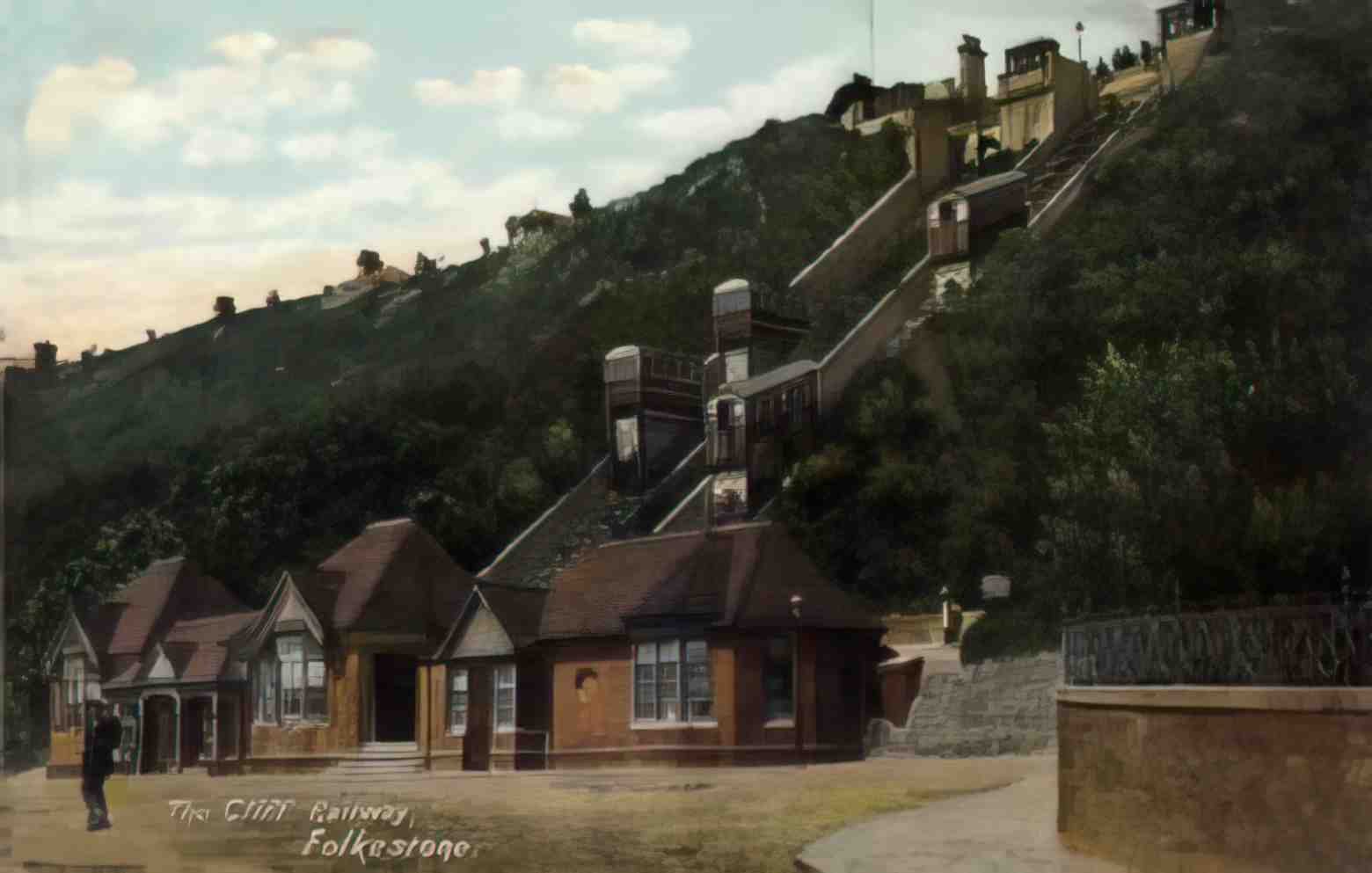 Kent Folkestone The Cliff Railway Vintage A4 Photo Print