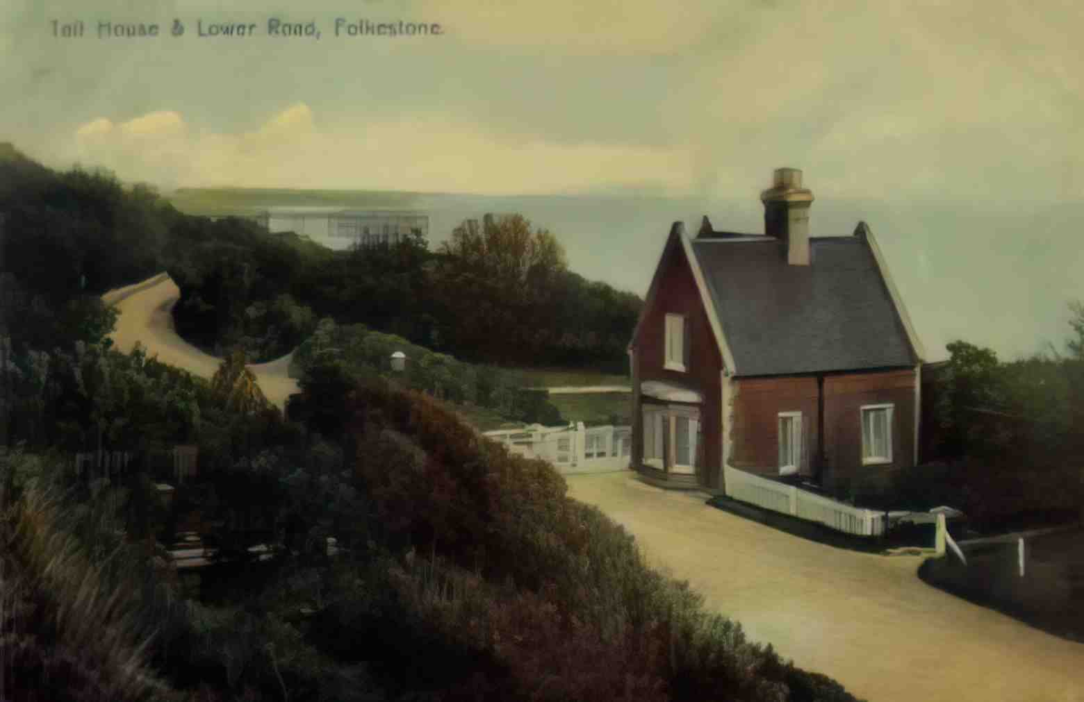 Kent Folkestone The House and Lower Road Vintage A4 Photo Print