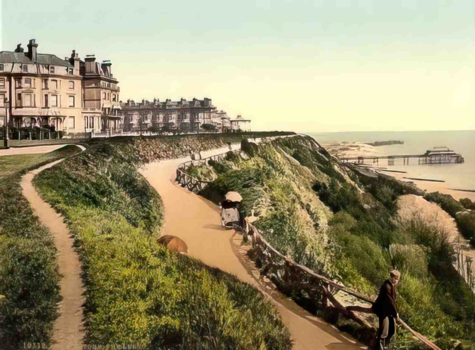 Kent Folkestone The Lees Vintage A4 Photo Print
