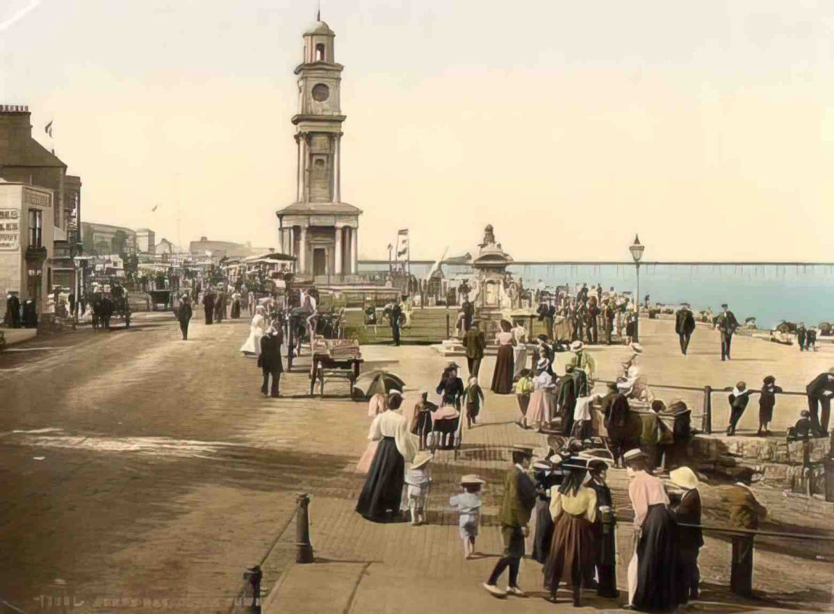 Kent Herne Bay Clock Tower Vintage A4 Photo Print