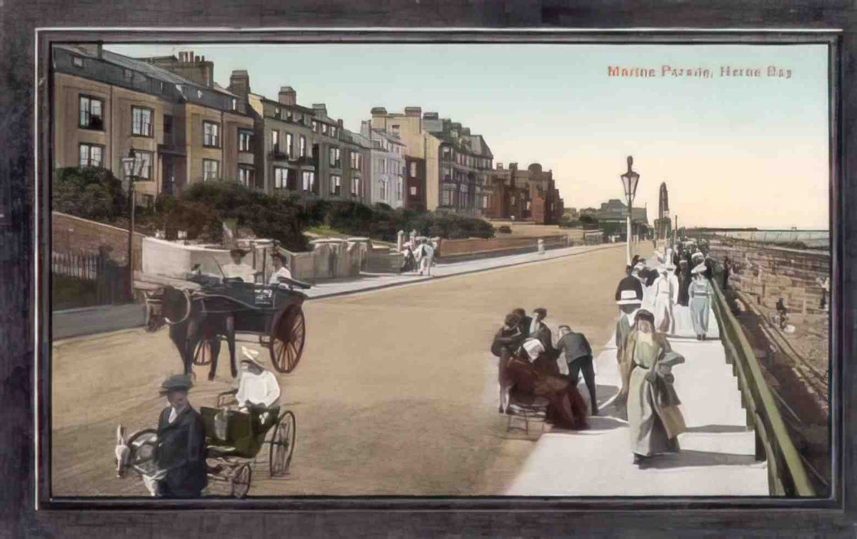 Kent Herne Bay Marine Parade II Vintage A4 Photo Print