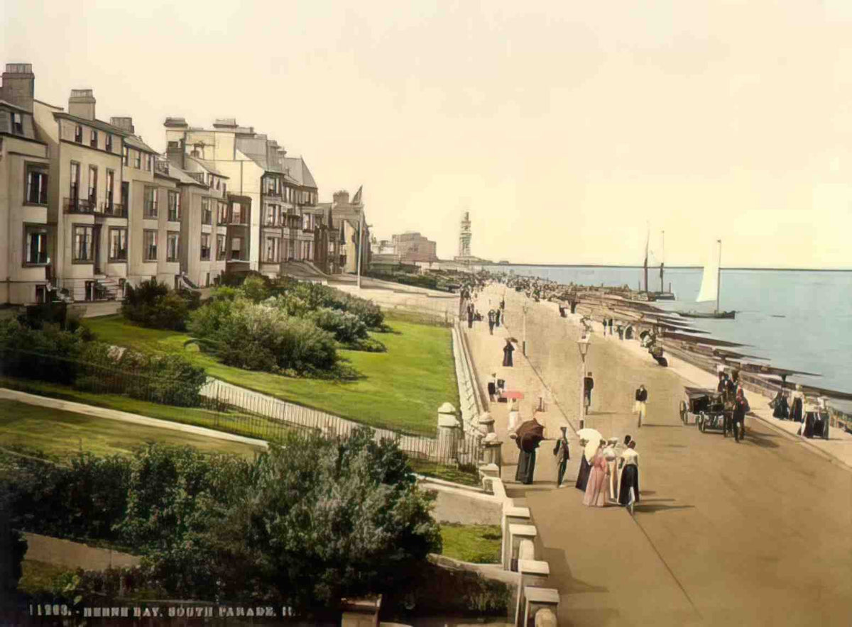 Kent Herne Bay South Parade II Vintage A4 Photo Print