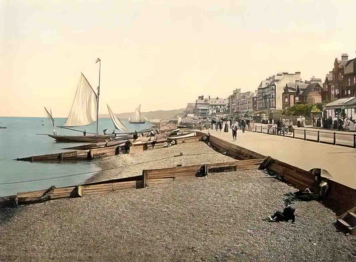 Kent Herne Bay South Parade Vintage A4 Photo Print