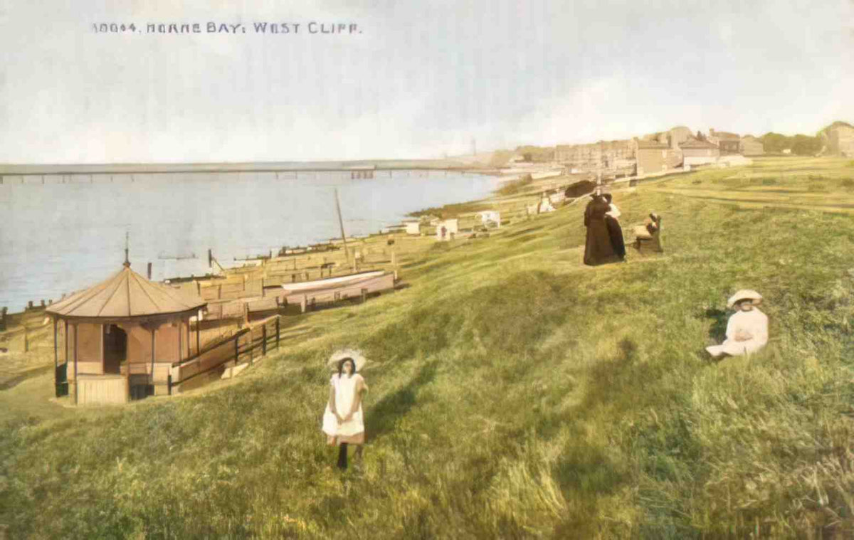 Kent Herne Bay West Cliff Vintage A4 Photo Print
