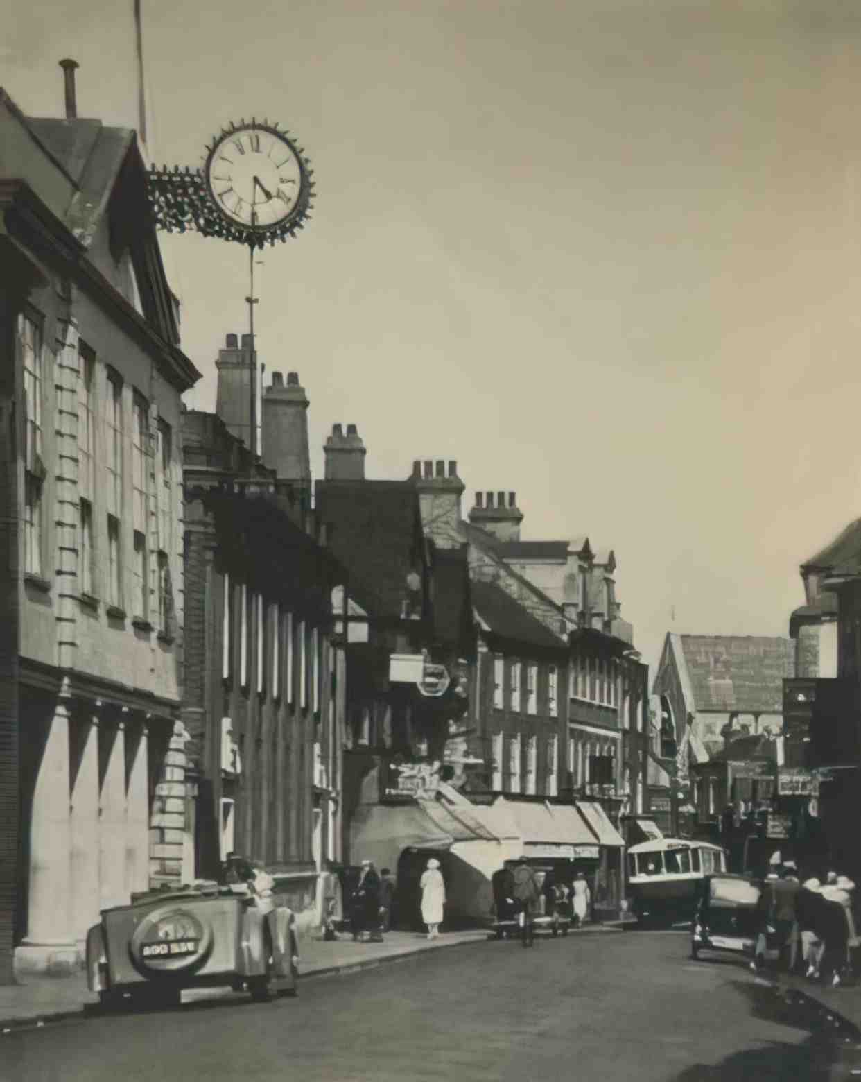 Kent Hythe High Street c1930s Vintage A4 Photo Print
