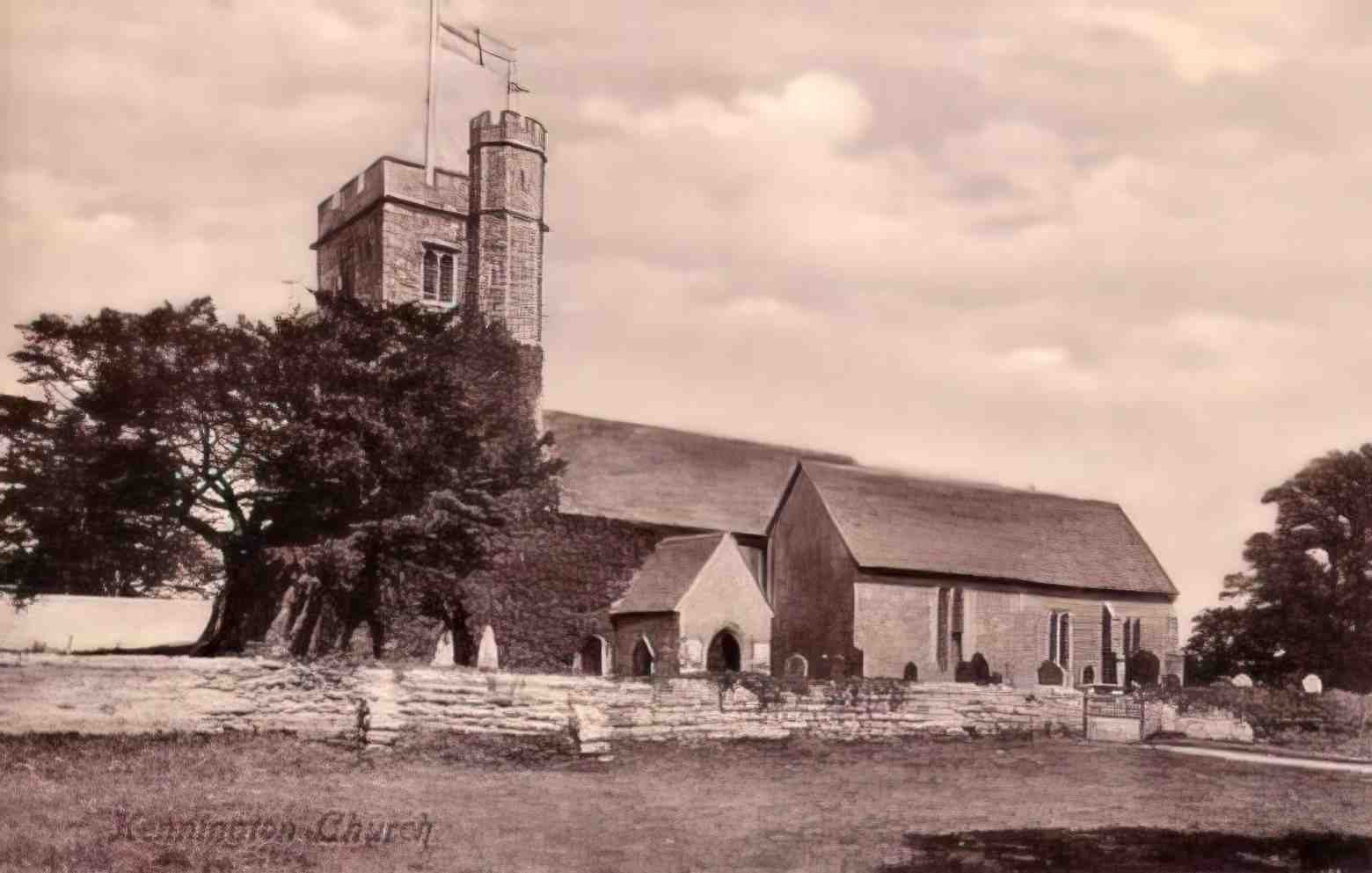 Kent Kennington Church Vintage A4 Photo Print