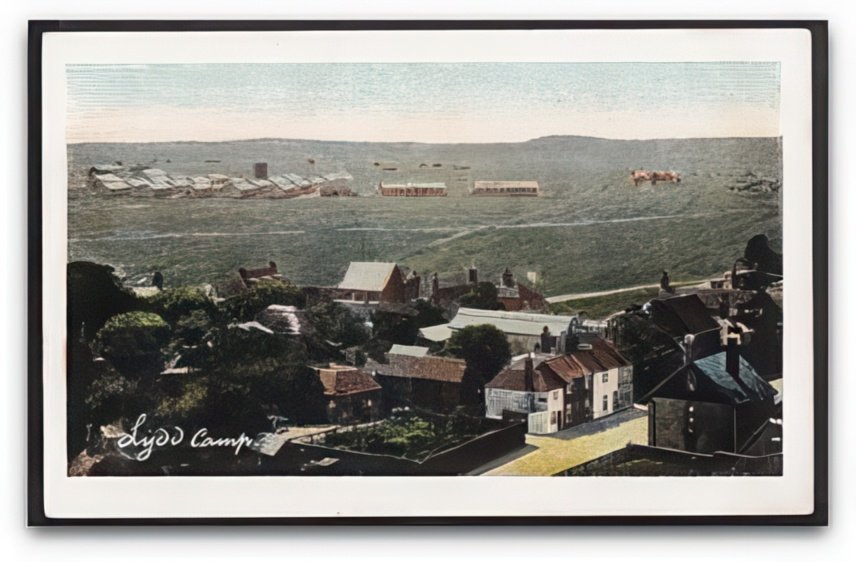 Kent Lydd Military Camp Huts On Hillside View Across Houses Vintage A4 Photo Print