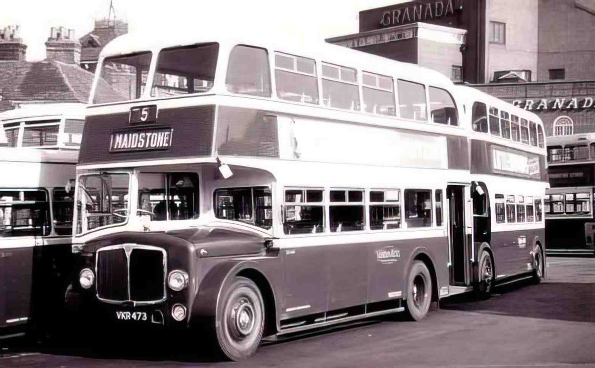 Kent Maidstone Double Decker Bus 1950s Vintage A4 Photo Print