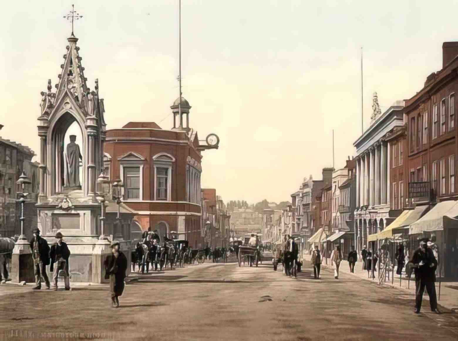 Kent Maidstone High Street Vintage A4 Photo Print