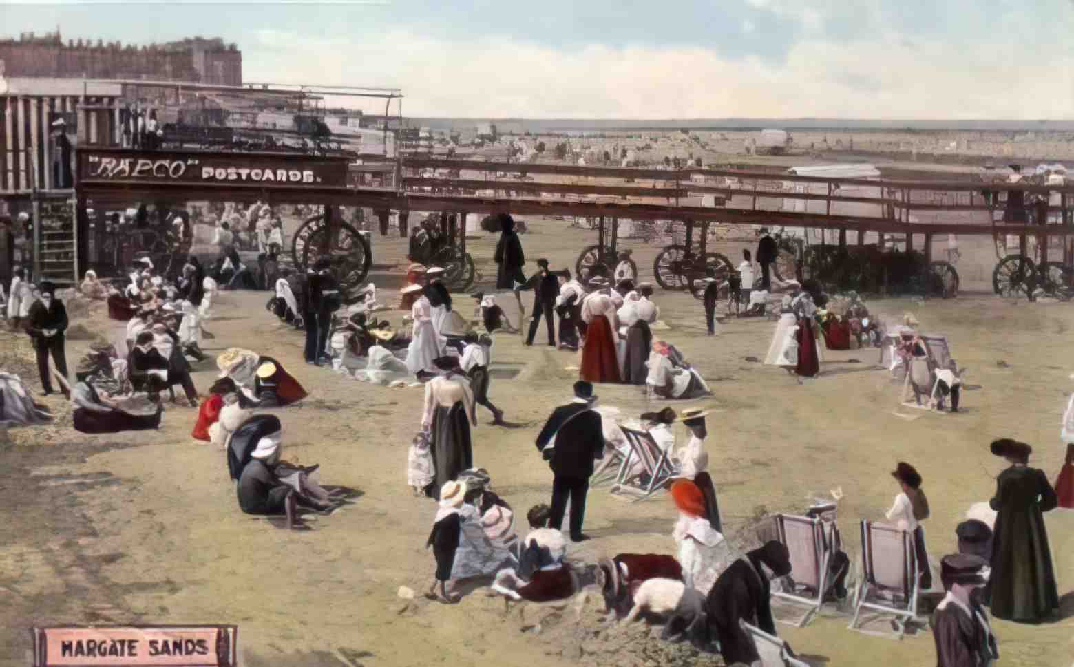 Kent Margate Sands 1900s Vintage A4 Photo Print