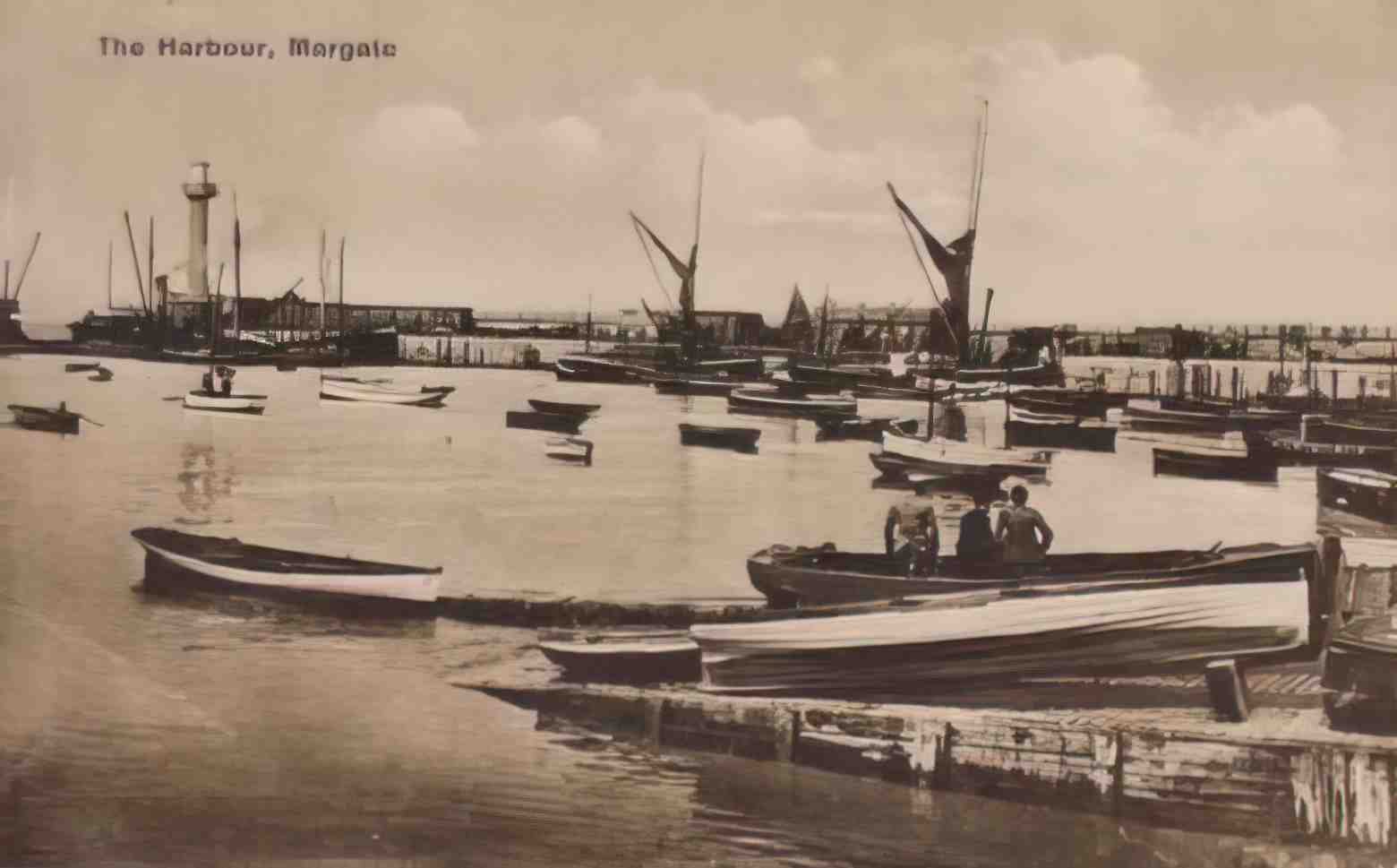 Kent Margate The Harbour II Vintage A4 Photo Print