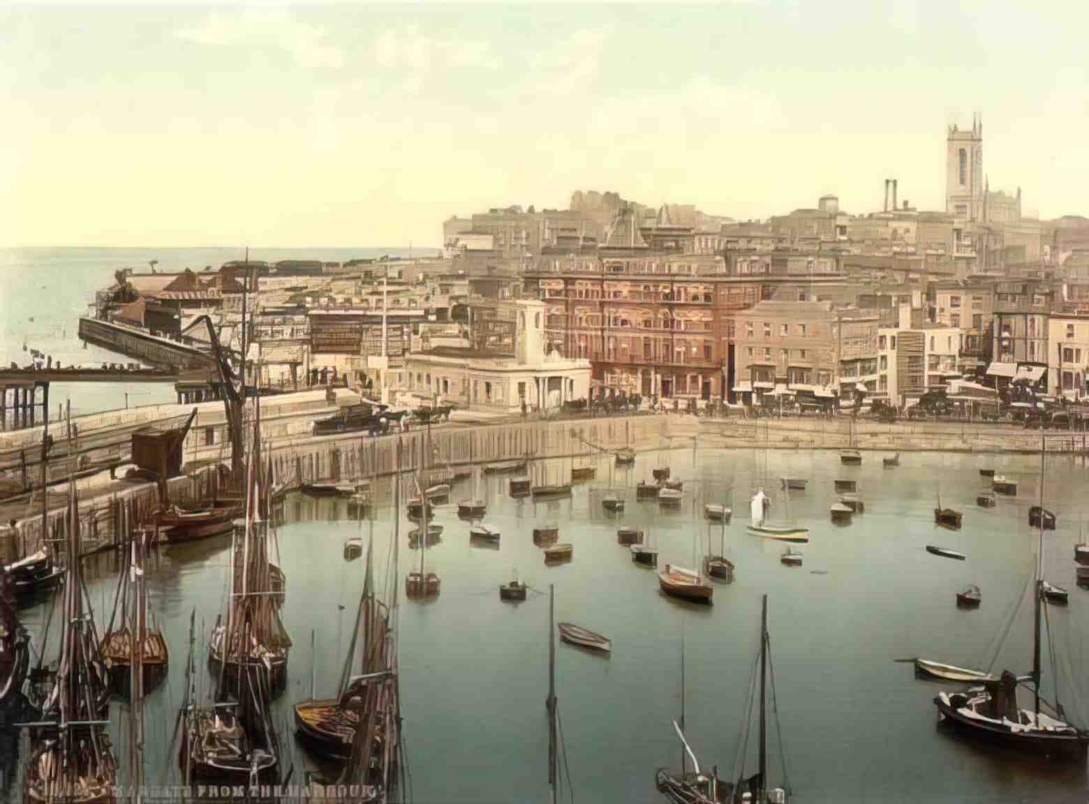 Kent Margate from the Harbour Vintage A4 Photo Print