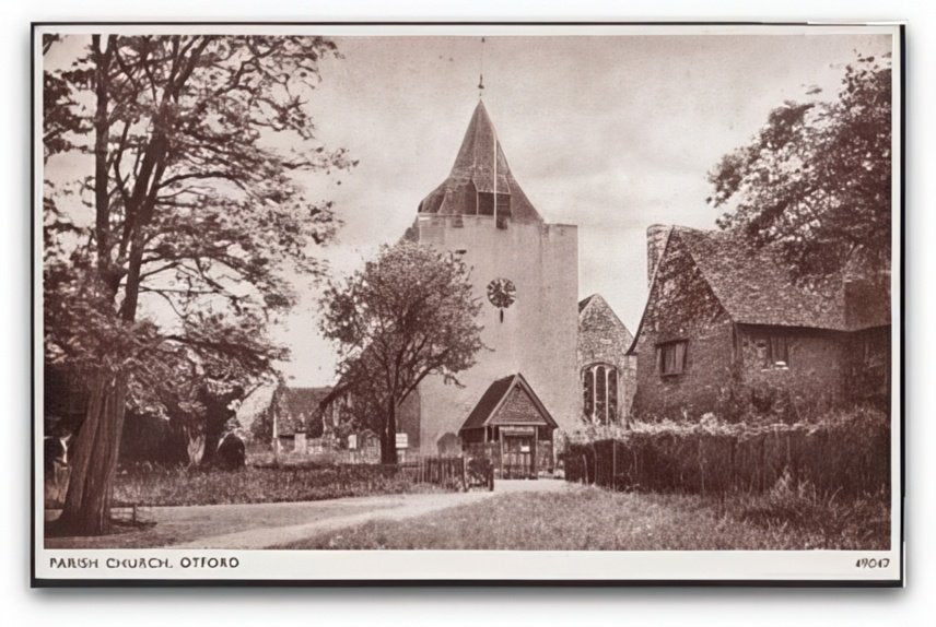 Kent Otford Parish Church & Lychgate & House Vintage A4 Photo Print