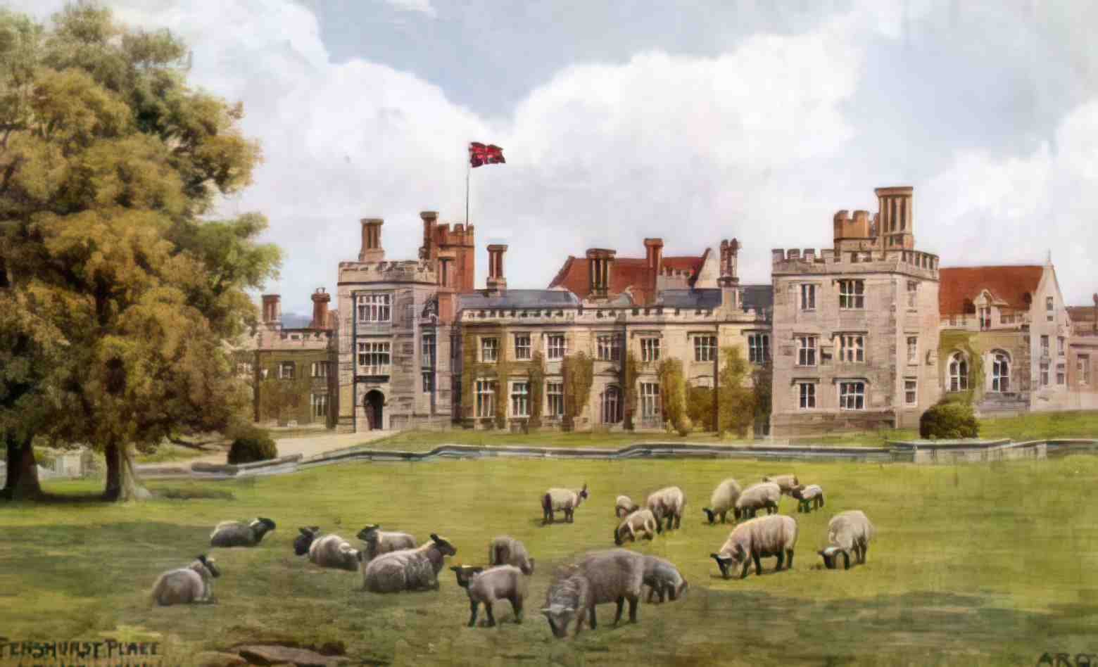 Kent Penshurst Place nr Tunbridge Wells Vintage A4 Photo Print