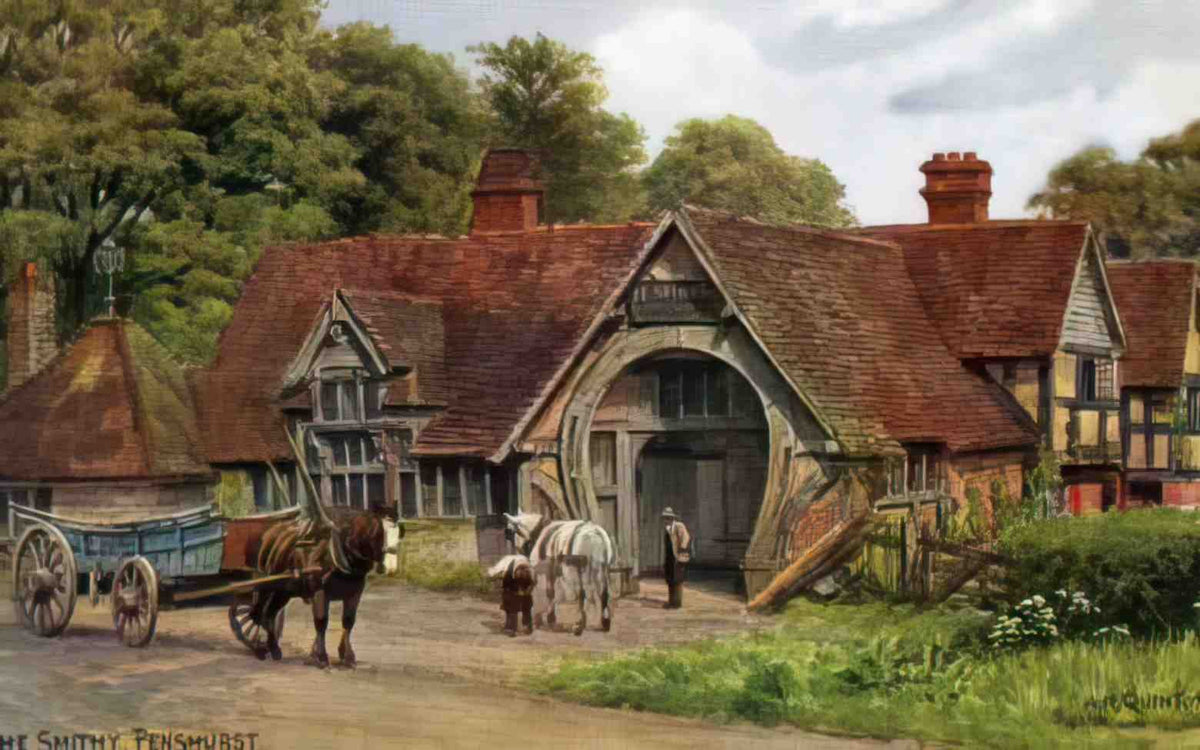 Kent Penshurst The Smithy Vintage A4 Photo Print