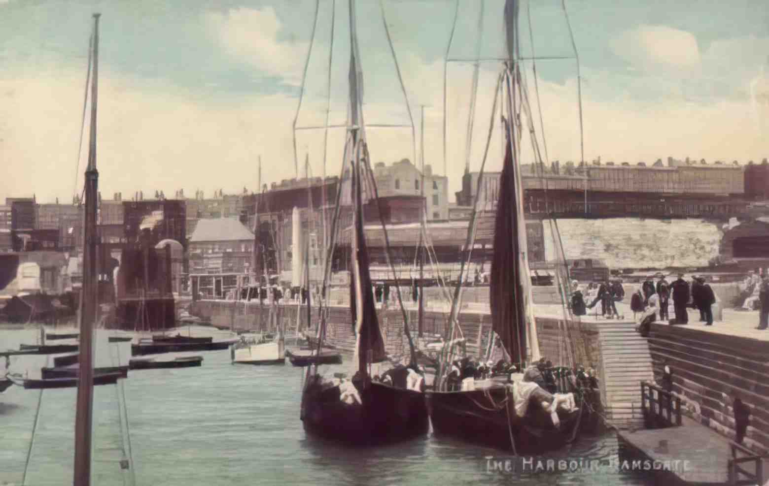 Kent Ramsgate Harbour 1910s Vintage A4 Photo Print