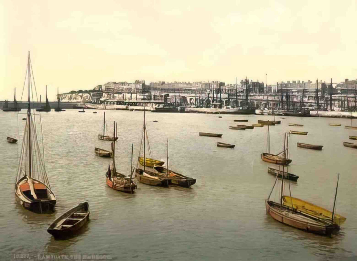 Kent Ramsgate Harbour Vintage A4 Photo Print