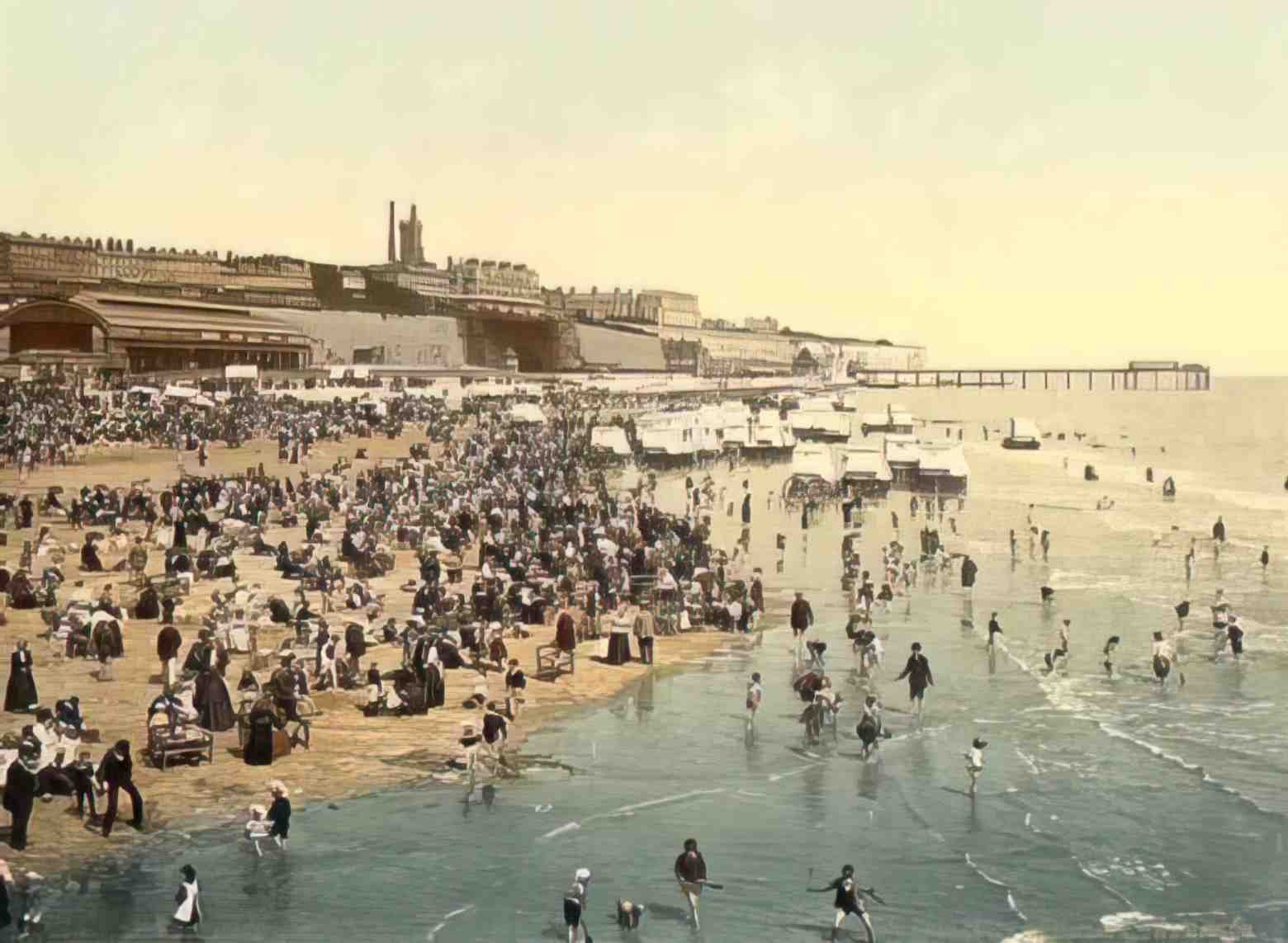 Kent Ramsgate The Sands Vintage A4 Photo Print
