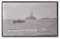 Kent Rochester River Medway Garrison Point Battleships & Steam Tug Vintage A4 Photo Print