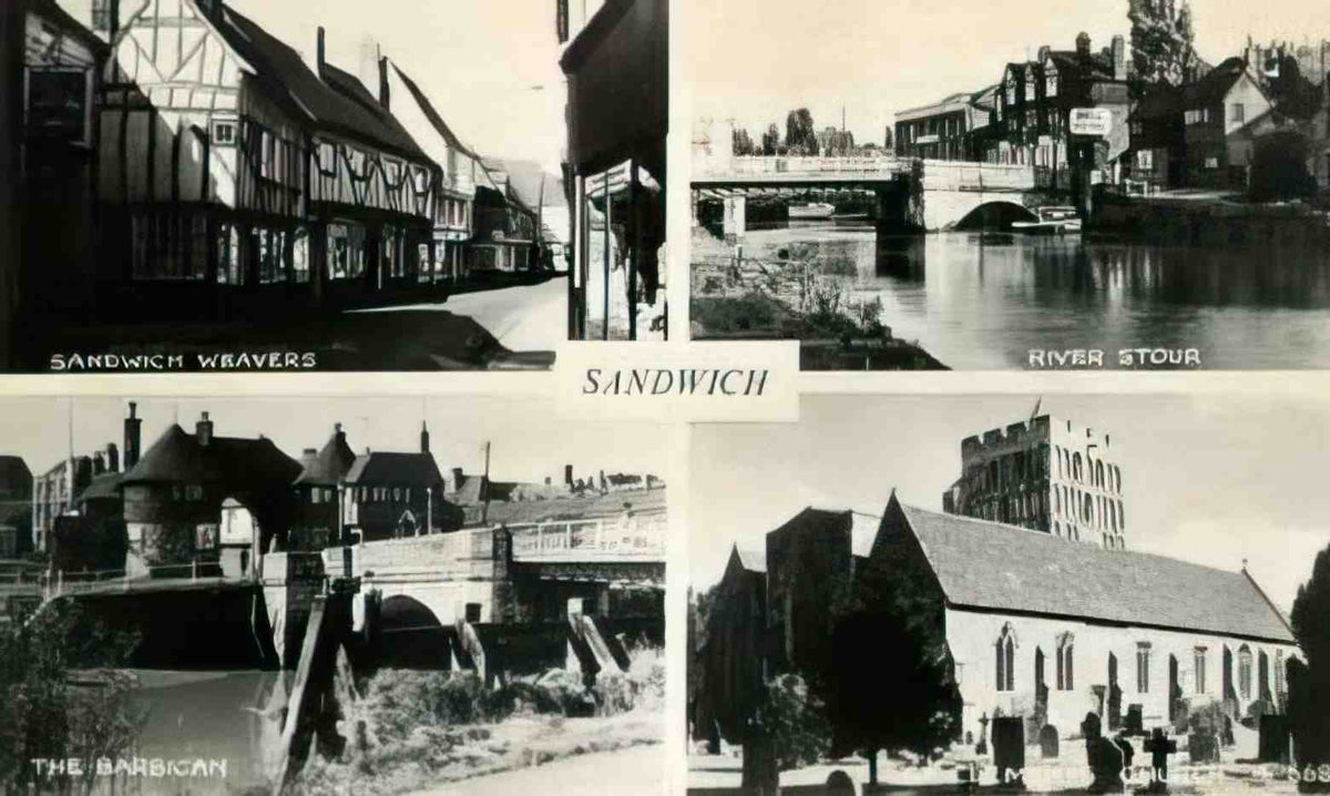 Kent Sandwich Multiview c1950 Vintage A4 Photo Print