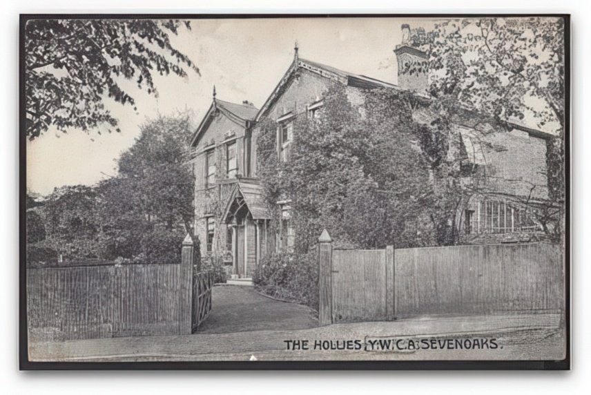 Kent Sevenoaks The Hollies Ywca Large House From Open Gate Vintage A4 Photo Print