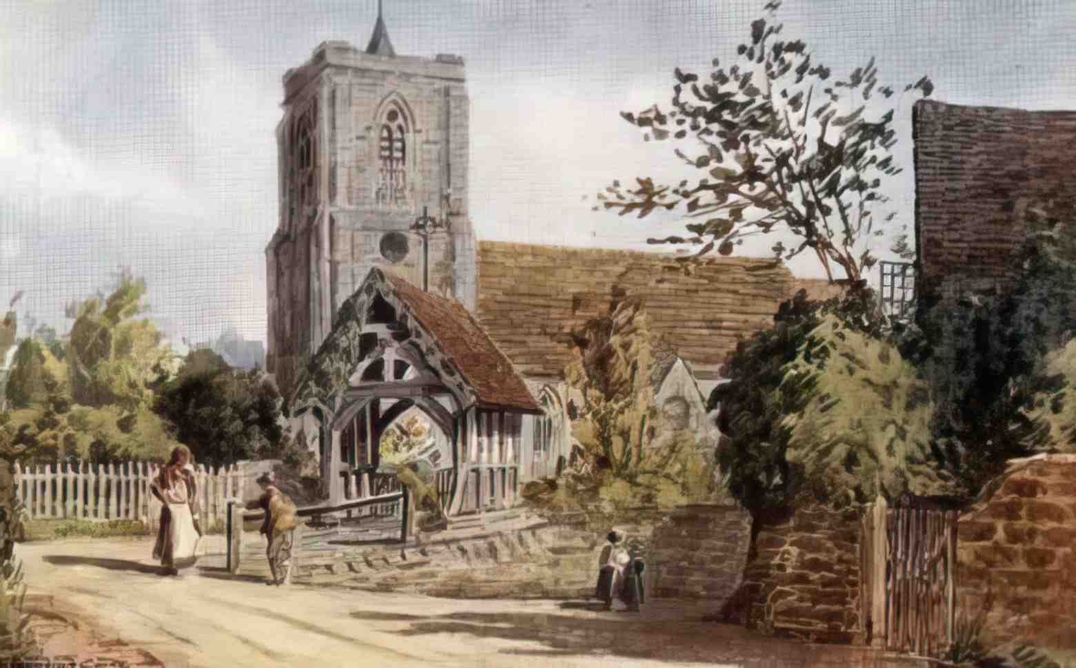 Kent Speldhurst Church nr Tunbridge Wells Vintage A4 Photo Print