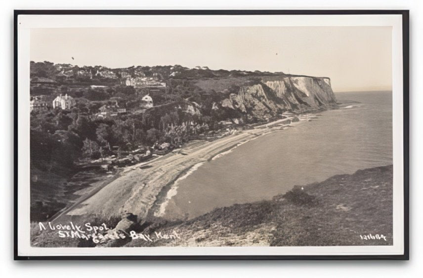 Kent St Margarets Bay A Lovely Spot Houses On Cliff Vintage A4 Photo Print