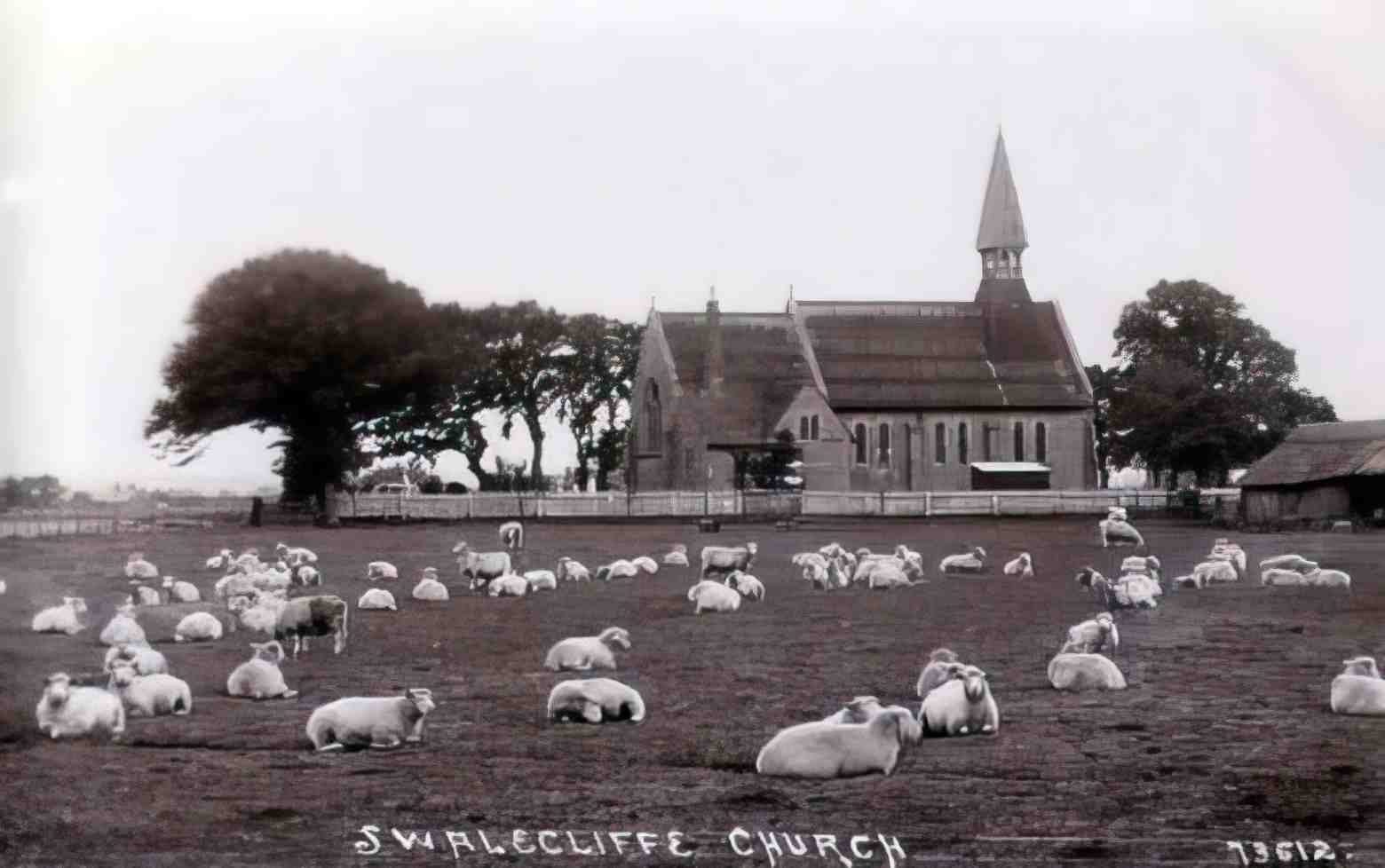 Kent Swalecliffe Church Vintage A4 Photo Print