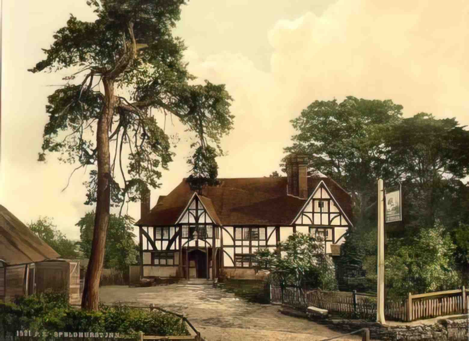 Kent Tunbridge Wells Speldhurst Inn Vintage A4 Photo Print