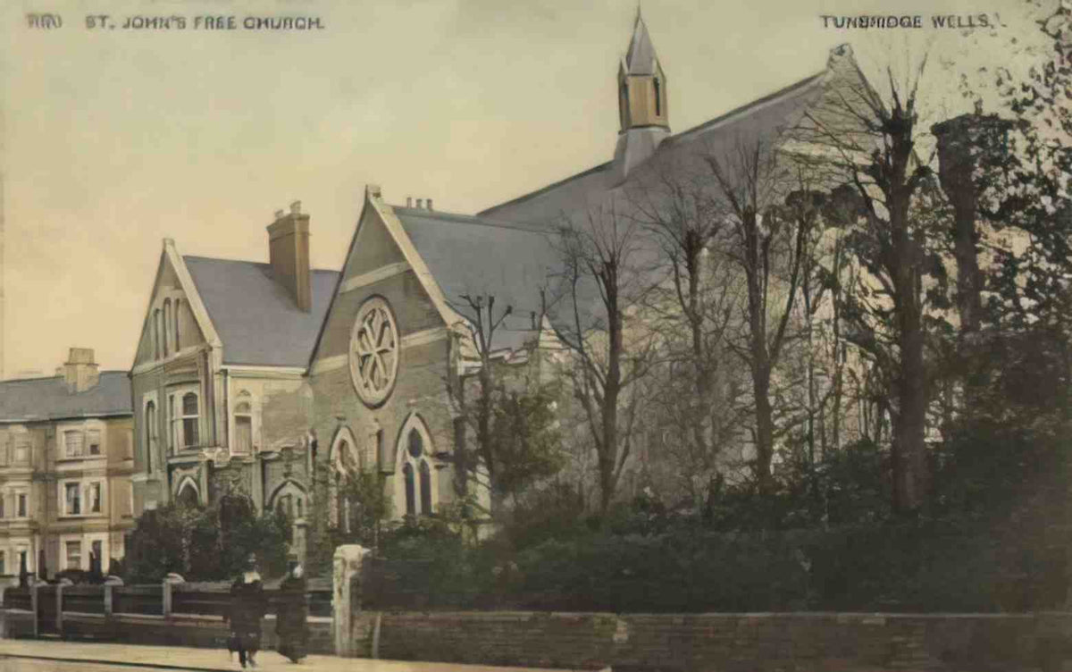 Kent Tunbridge Wells St Johns Free Church Vintage A4 Photo Print