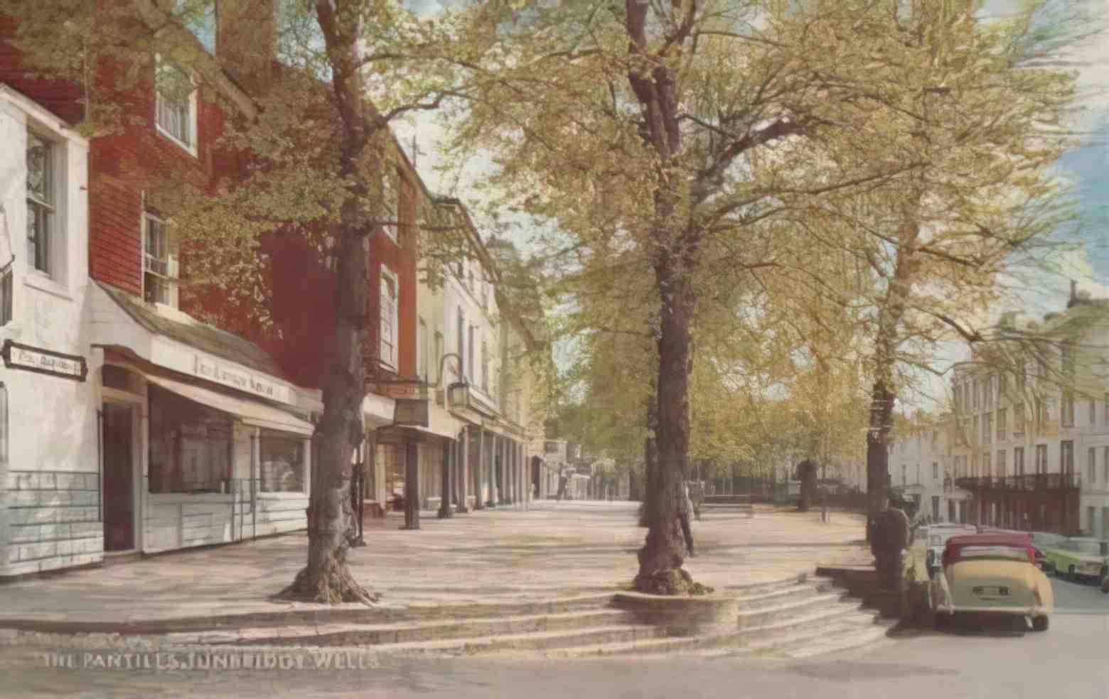 Kent Tunbridge Wells The Pantiles III Vintage A4 Photo Print