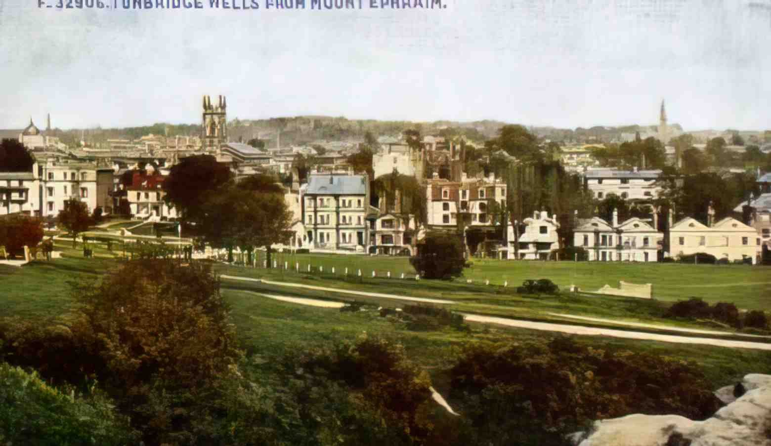 Kent Tunbridge Wells from Mount Ephraim Vintage A4 Photo Print