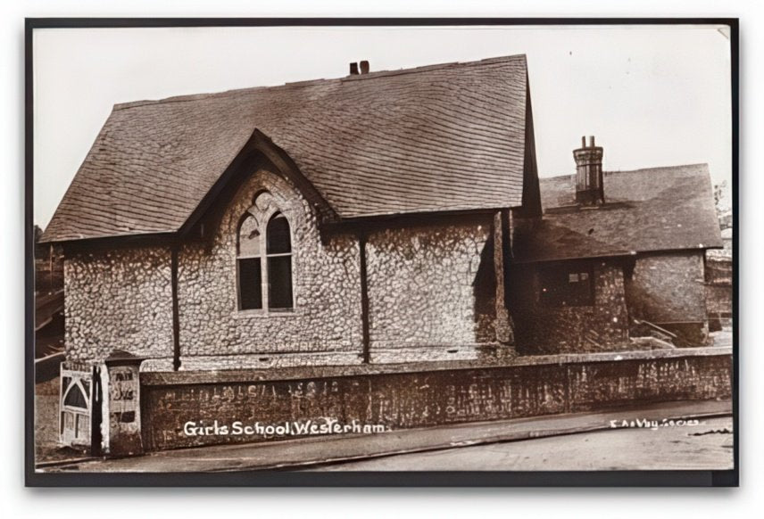 Kent Westerham Girls School From Road Open Gate Vintage A4 Photo Print