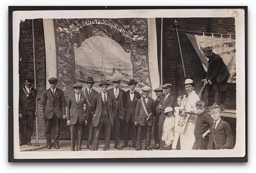 Kent Whitstable  Hospital Procession 1920 Shipwrights Union Banner Vintage A4 Photo Print