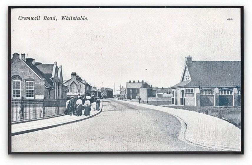 Kent Whitstable Cromwell Road Ladies Passing School Vintage A4 Photo Print
