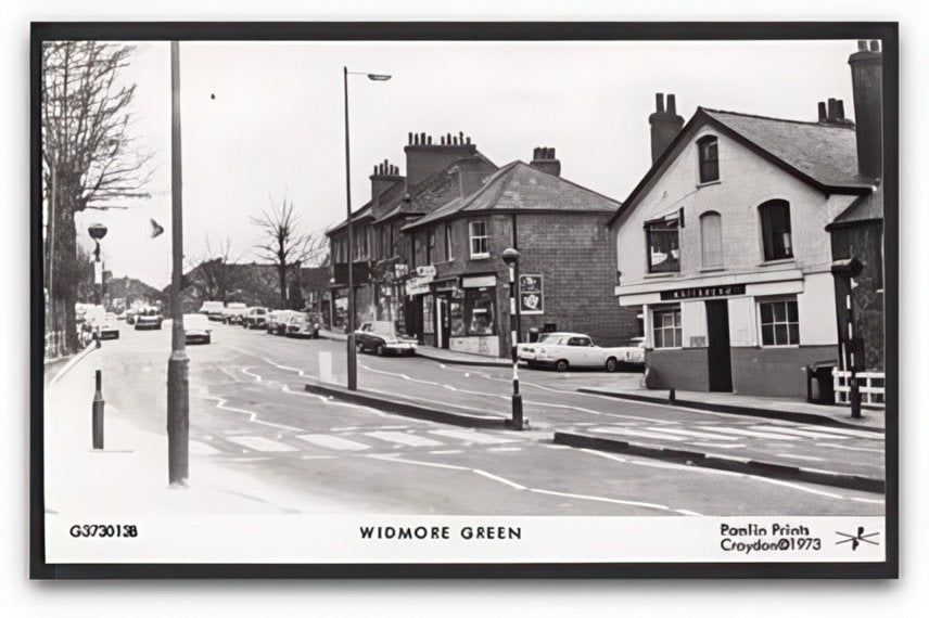 Kent Widmore Green The Royal Oak Pub & Zebra Crossing Pamlin Vintage A4 Photo Print