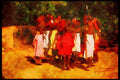 Kenya Africa 253029 Samburu Tribesman A4 Limited Edition Watercolour Print
